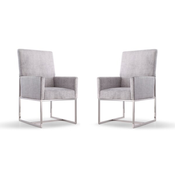 Manhattan Comfort Element Dining Armchair in Grey, PK2 2-DC029-GY - main